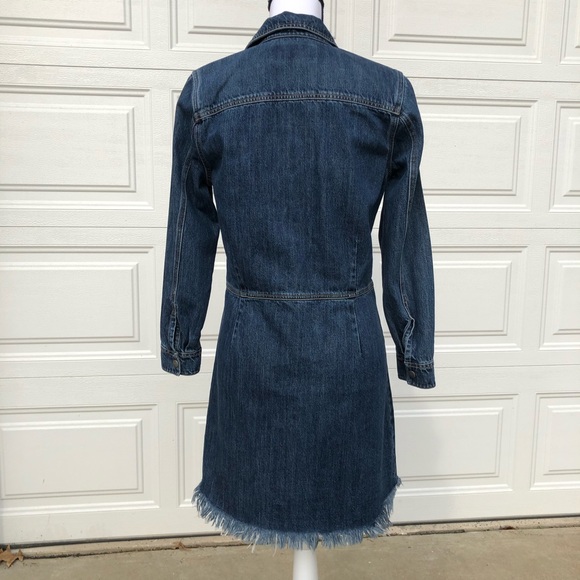 Lucky Brand Denim Dress With Raw Hem size Small - Picture 3 of 7
